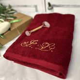 Cotton Towel with Decorated Initials